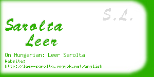 sarolta leer business card